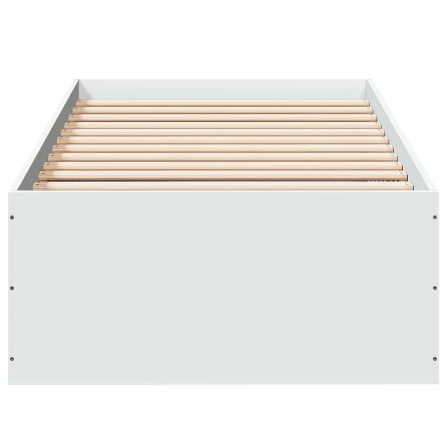 Cadre de lit sans matelas blanc 90x200 cm - 4