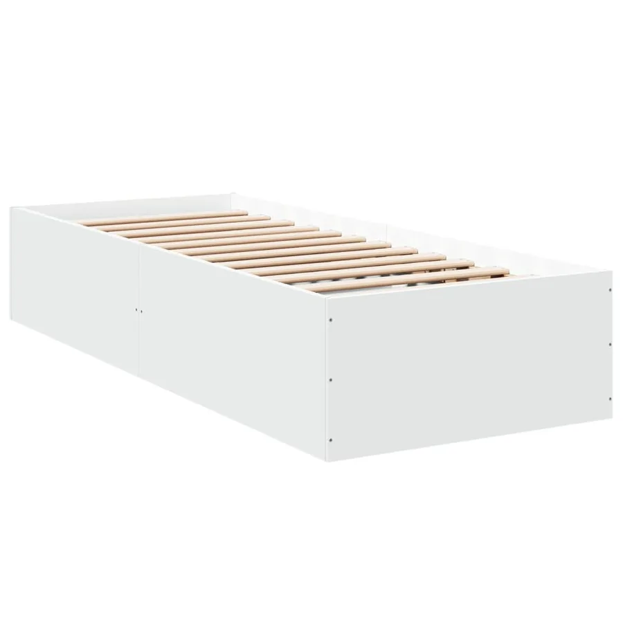 Cadre de lit sans matelas blanc 90x200 cm - 6