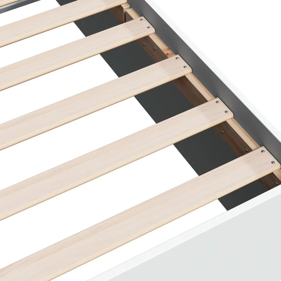 Cadre de lit sans matelas blanc 90x200 cm - 7