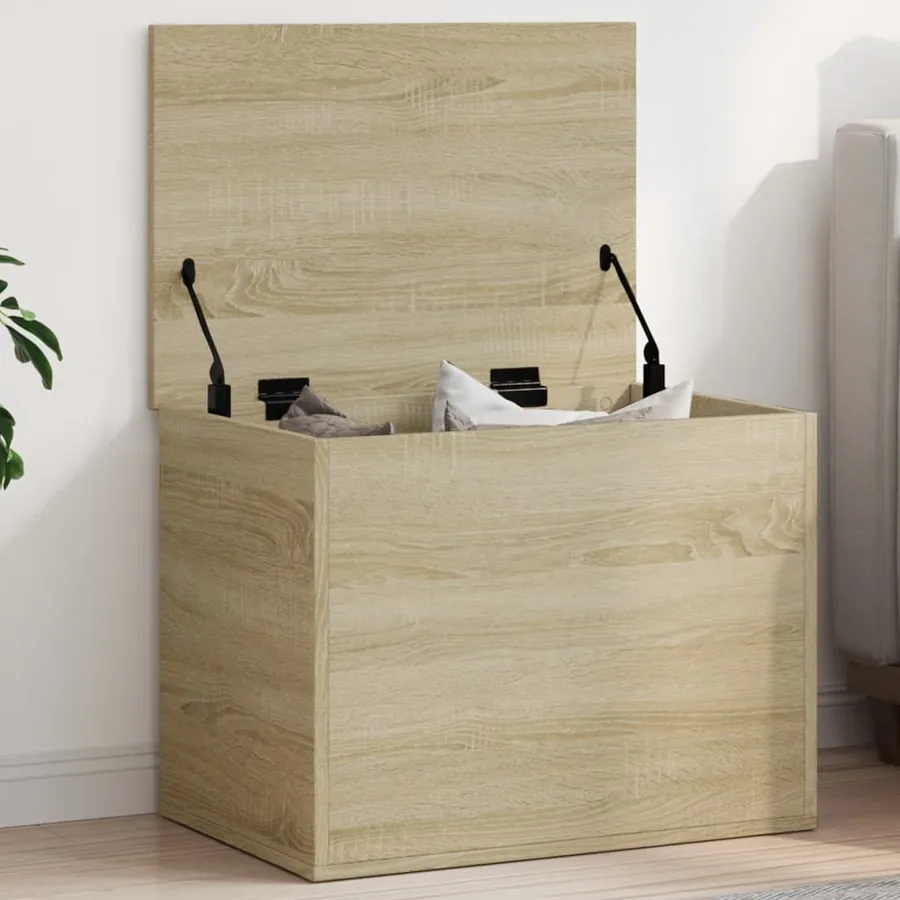 Boîte de rangement chêne sonoma 60x42x46 cm bois d'ingénierie