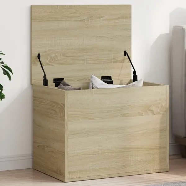 Boîte de rangement chêne sonoma 60x42x46 cm bois d'ingénierie