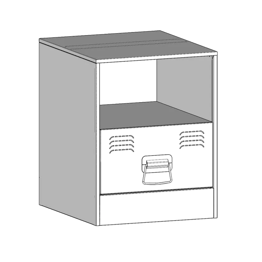 Tables de chevet 2 pcs anthracite 34,5x39x44 cm acier - 11