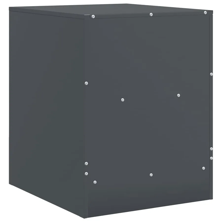 Tables de chevet 2 pcs anthracite 34,5x39x44 cm acier - 9