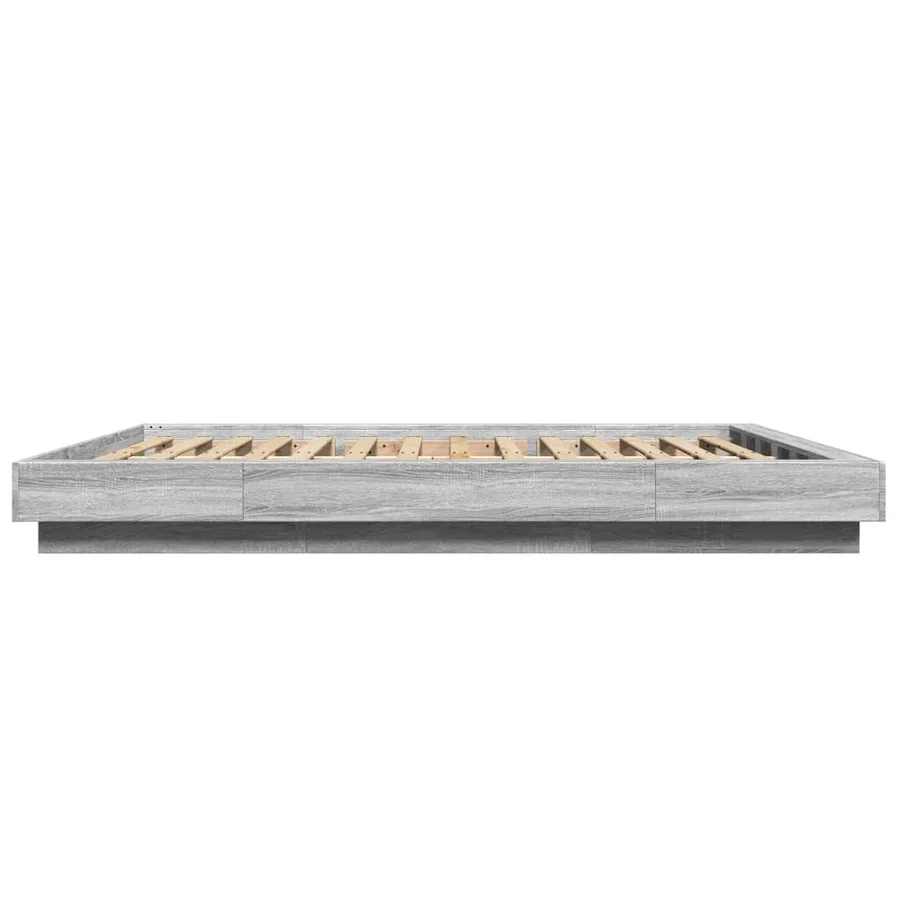Cadre de lit sans matelas sonoma gris 150x200 cm - 5