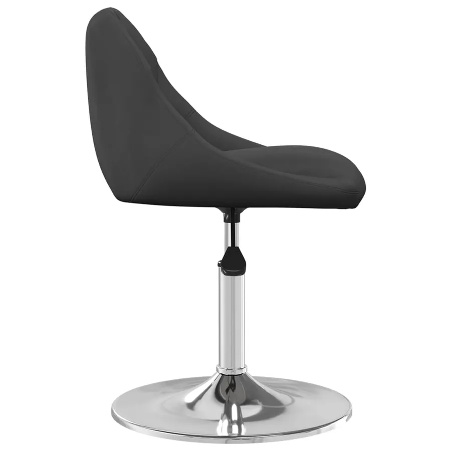 Chaises à manger pivotantes lot de 4 Noir Velours - 4