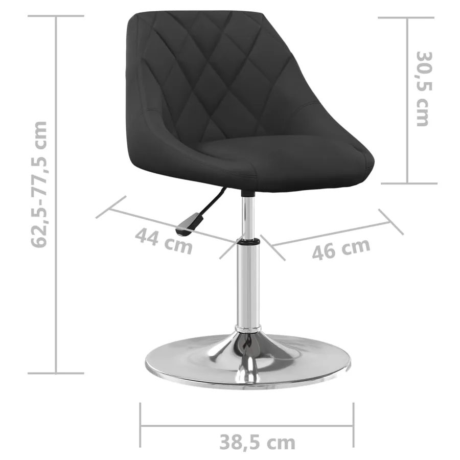 Chaises à manger pivotantes lot de 4 Noir Velours - 8