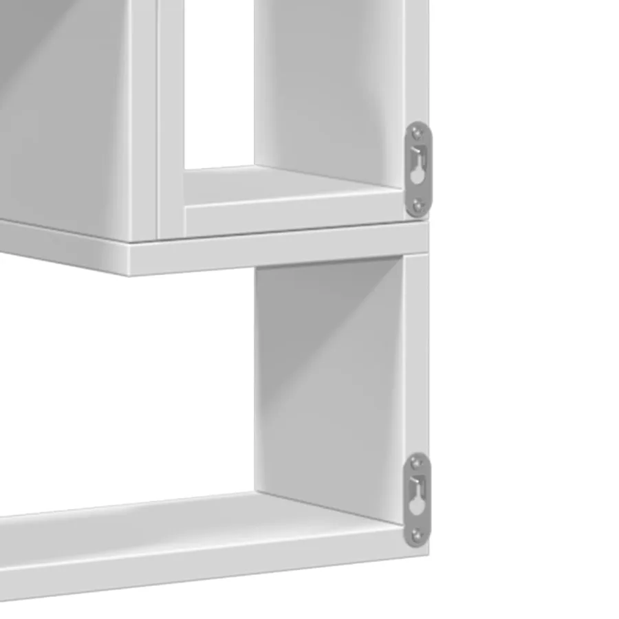 Étagère murale blanc 96x12x64 cm bois d’ingénierie - 10