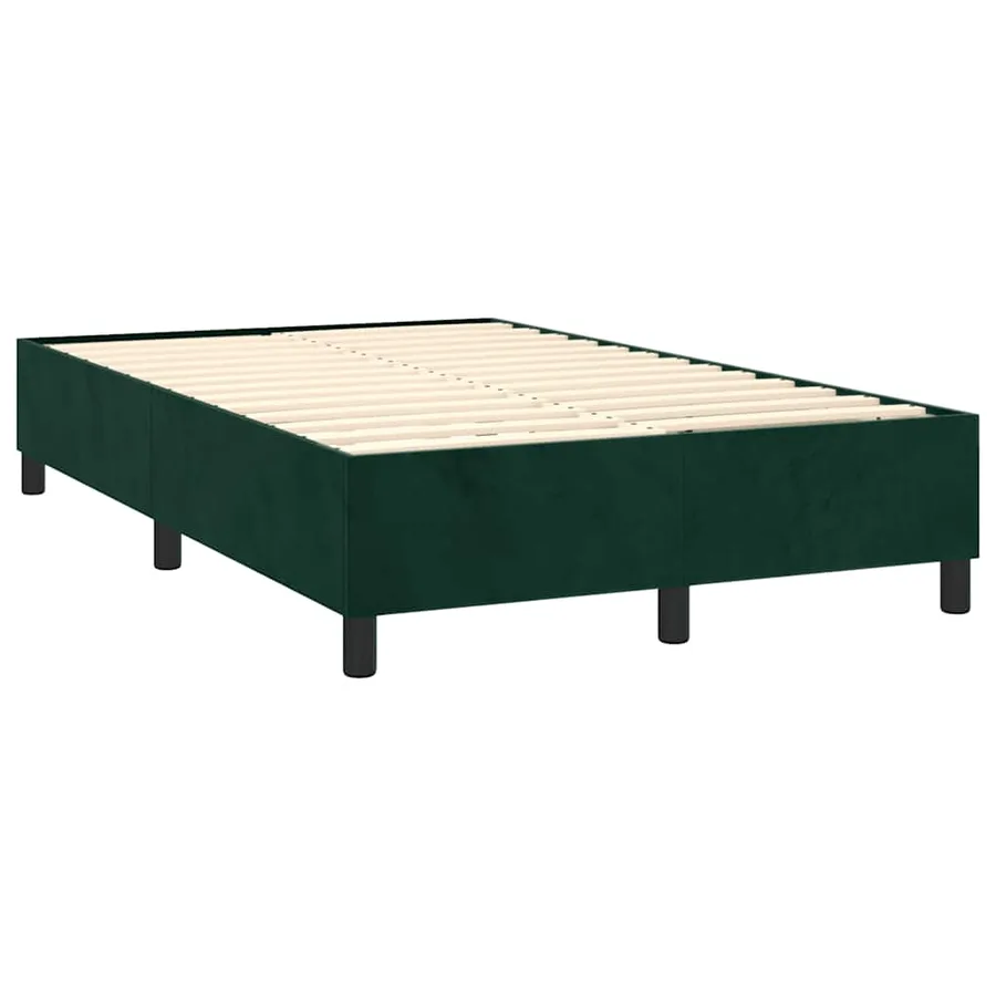 Sommier à lattes de lit et matelas Vert foncé 120x200cm Velours - 4