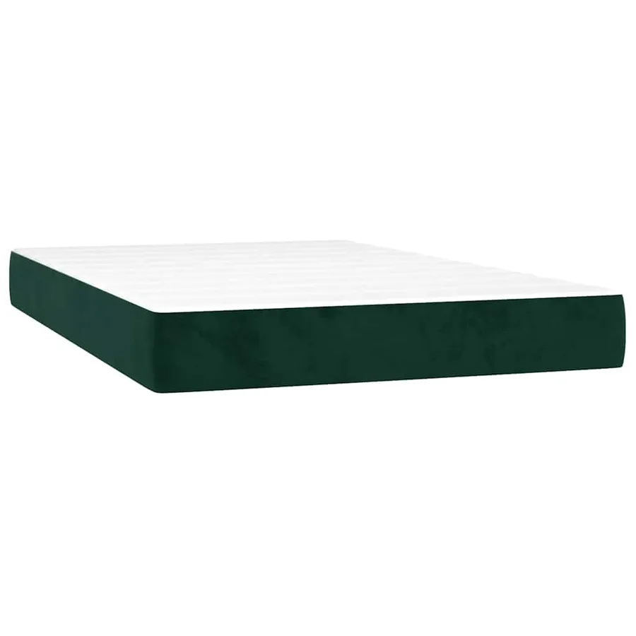 Sommier à lattes de lit et matelas Vert foncé 120x200cm Velours - 6