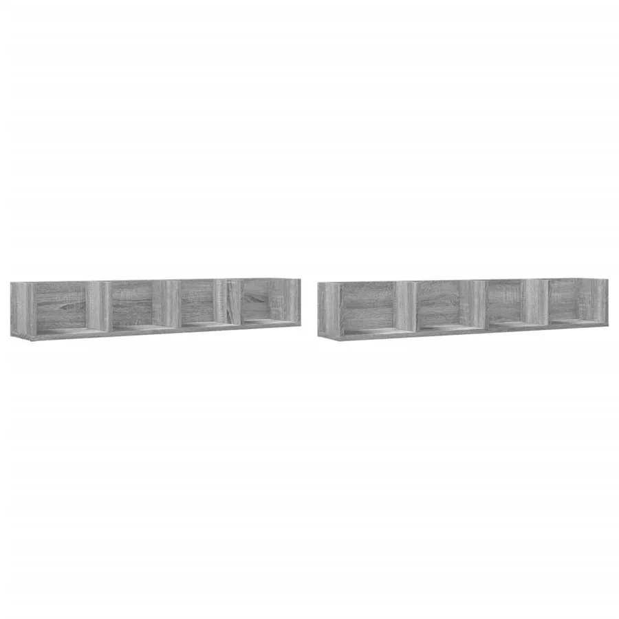 Armoires murales 2 pcs sonoma gris 99x18x16,5cm bois ingénierie - 2
