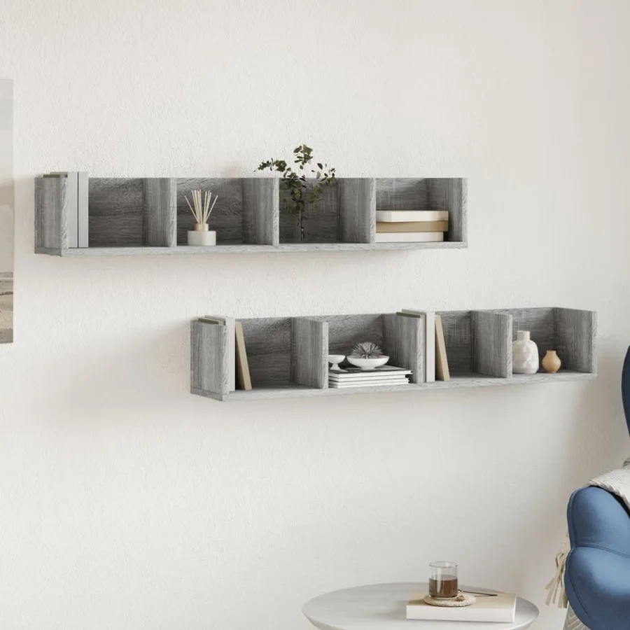 Armoires murales 2 pcs sonoma gris 99x18x16,5cm bois ingénierie - 3