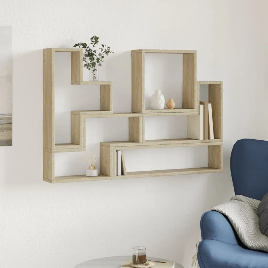 Étagère murale chêne sonoma 96x12x64 cm bois d’ingénierie - 3