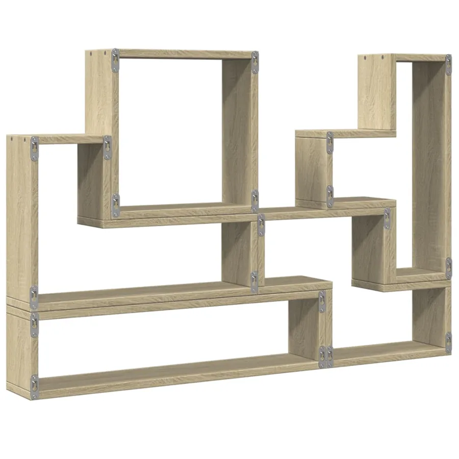 Étagère murale chêne sonoma 96x12x64 cm bois d’ingénierie - 8