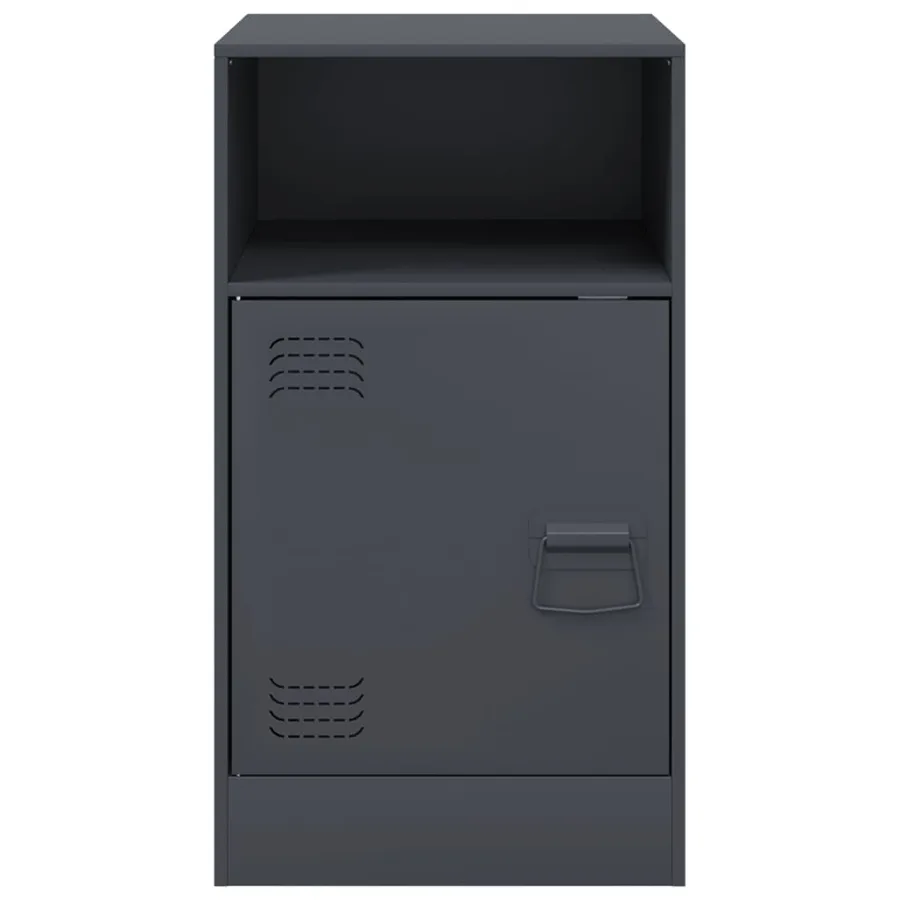 Tables de chevet 2 pcs anthracite 34,5x39x62 cm acier - 5