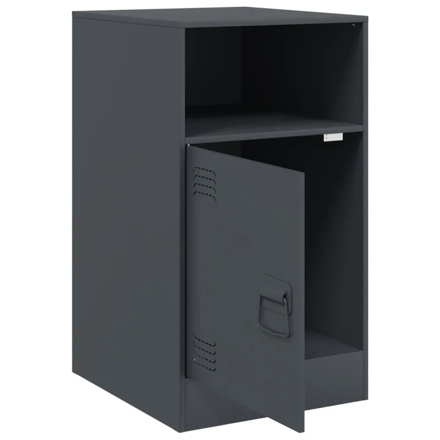 Tables de chevet 2 pcs anthracite 34,5x39x62 cm acier - 6