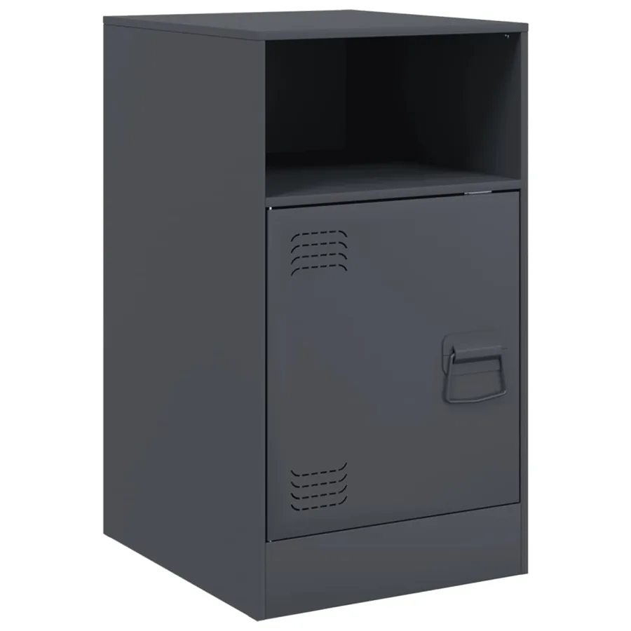 Tables de chevet 2 pcs anthracite 34,5x39x62 cm acier - 7