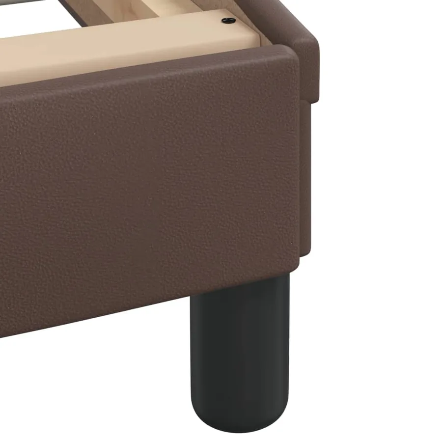Cadre de lit sans matelas Zadar marron 80x200 cm similicuir - 8