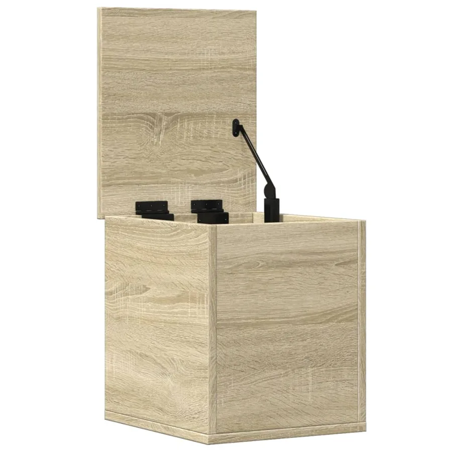 Boîte de rangement chêne sonoma 30x35x35 cm bois d'ingénierie - 7