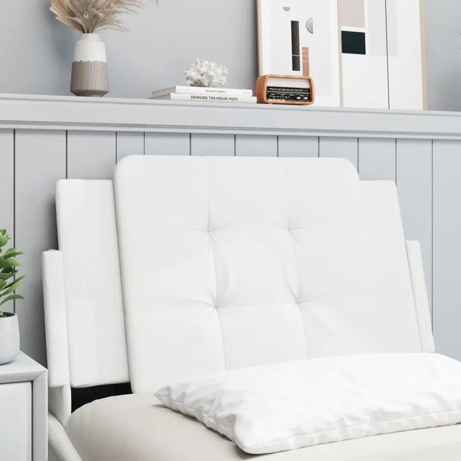 Coussin de tête de lit Zadar blanc 90 cm similicuir