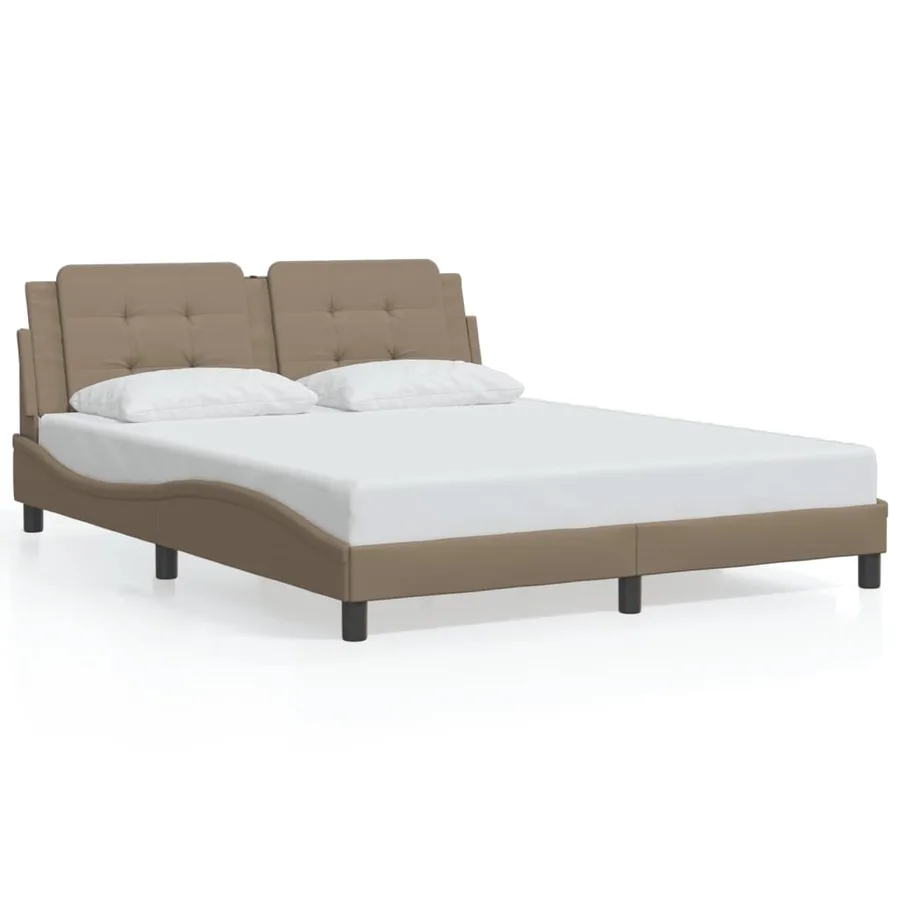 Cadre de lit avec LED sans matelas Zadar cappuccino 160x200 cm - 5