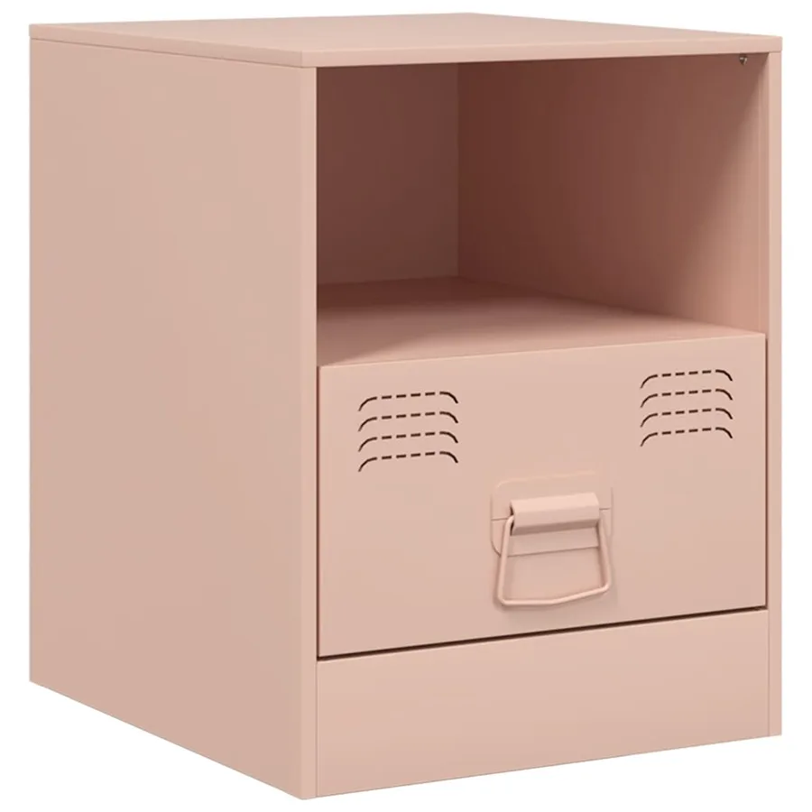 Tables de chevet 2 pcs rose 34,5x39x44 cm acier - 6