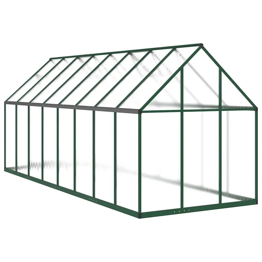 Serre avec cadre de base vert 445x169x195 cm aluminium - 5