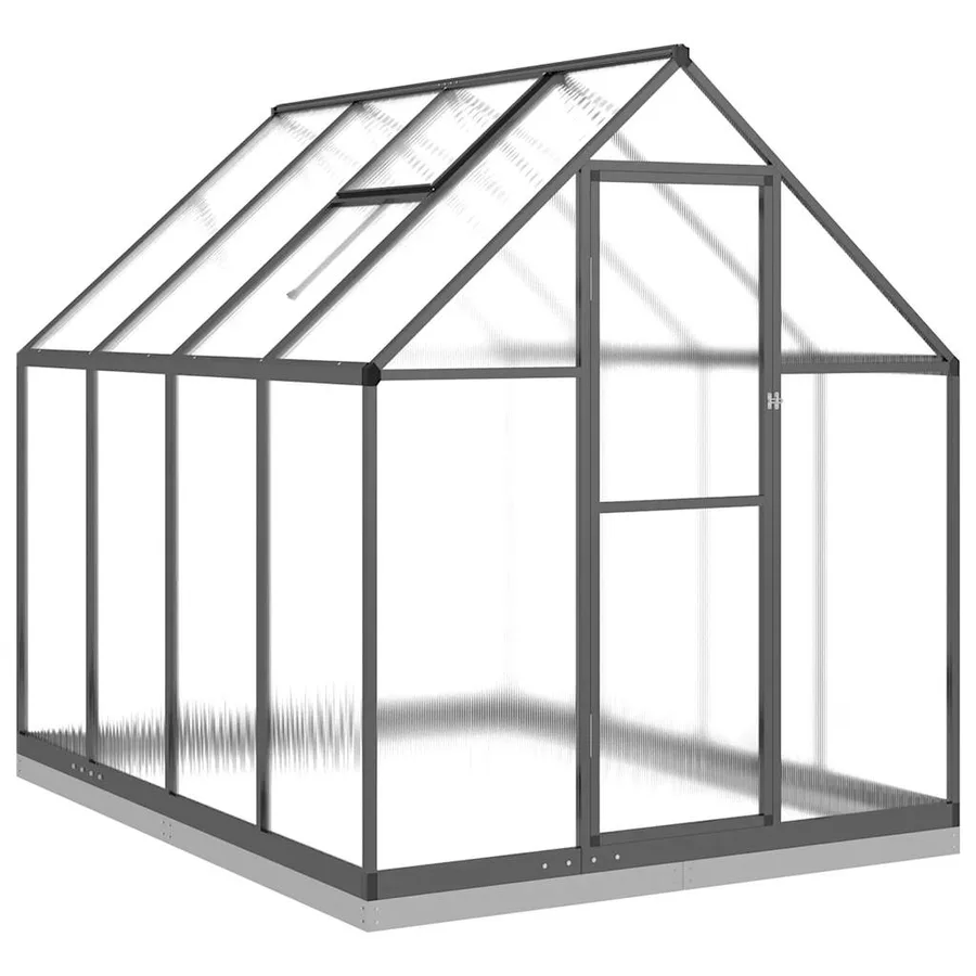 Serre avec cadre de base anthracite 224x169x202 cm aluminium - 2