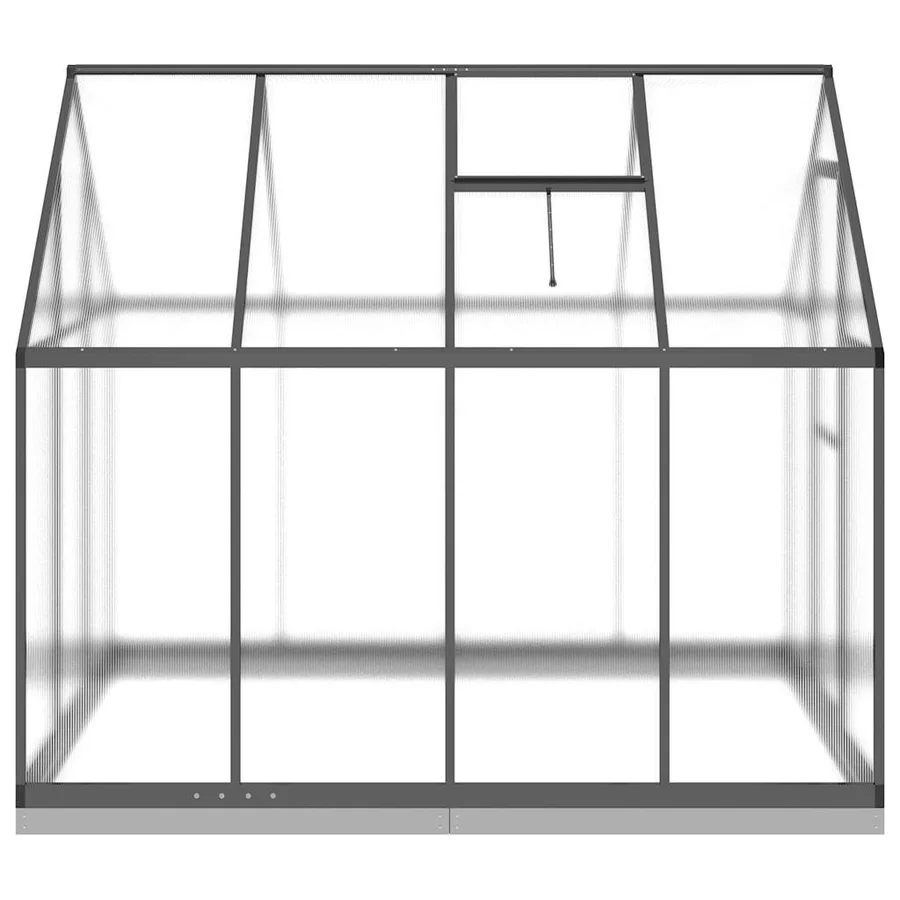 Serre avec cadre de base anthracite 224x169x202 cm aluminium - 4