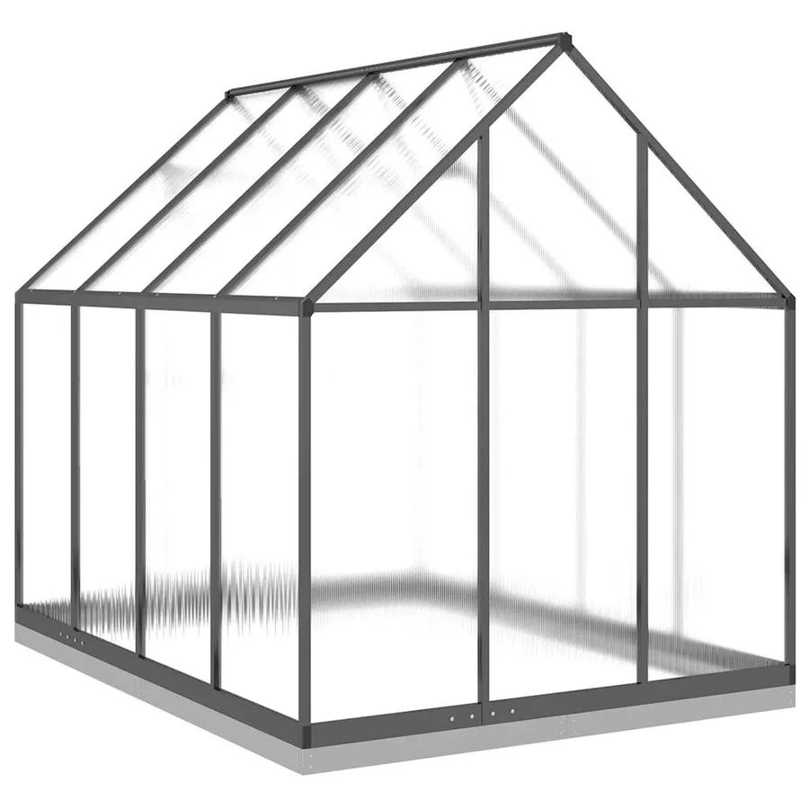 Serre avec cadre de base anthracite 224x169x202 cm aluminium - 5