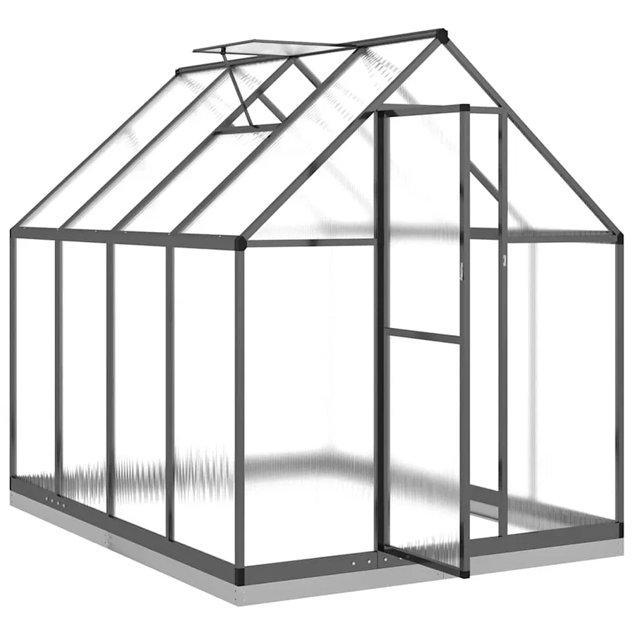Serre avec cadre de base anthracite 224x169x202 cm aluminium - 6