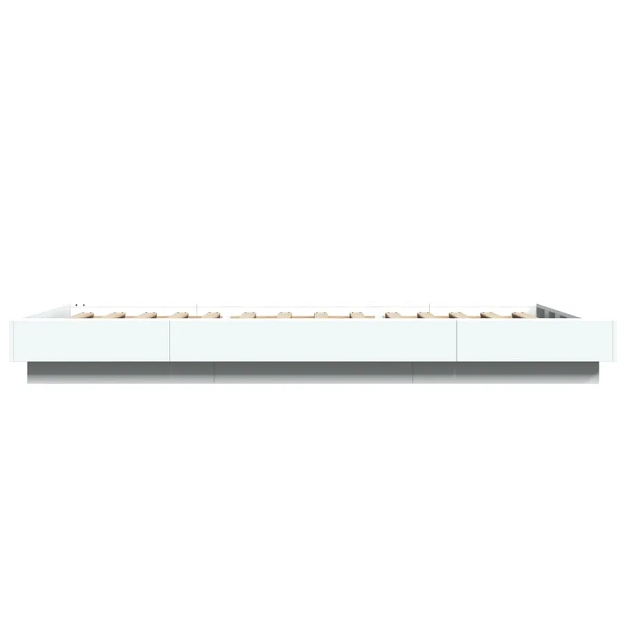 Cadre de lit avec lumières LED sans matelas blanc 90x190 cm - 6