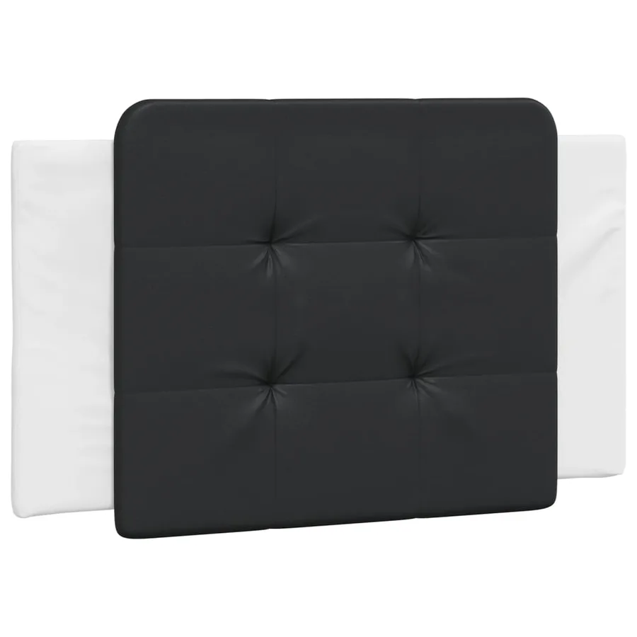 Cadre de lit sans matelas Zadar blanc et noir 100x200 cm similicuir - 5