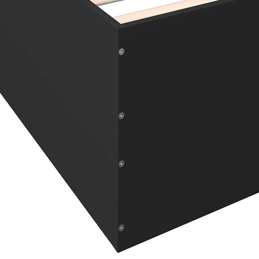 Cadre de lit sans matelas noir 150x200 cm - 8