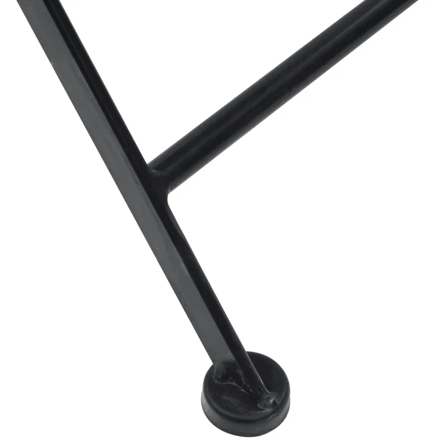 Chaises de bistro pliables lot de 2 noir et blanc céramique - 10