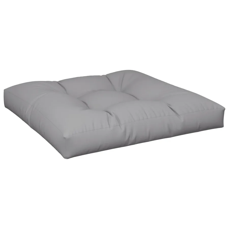 Coussin de palette gris 80x80x12 cm tissu - 2