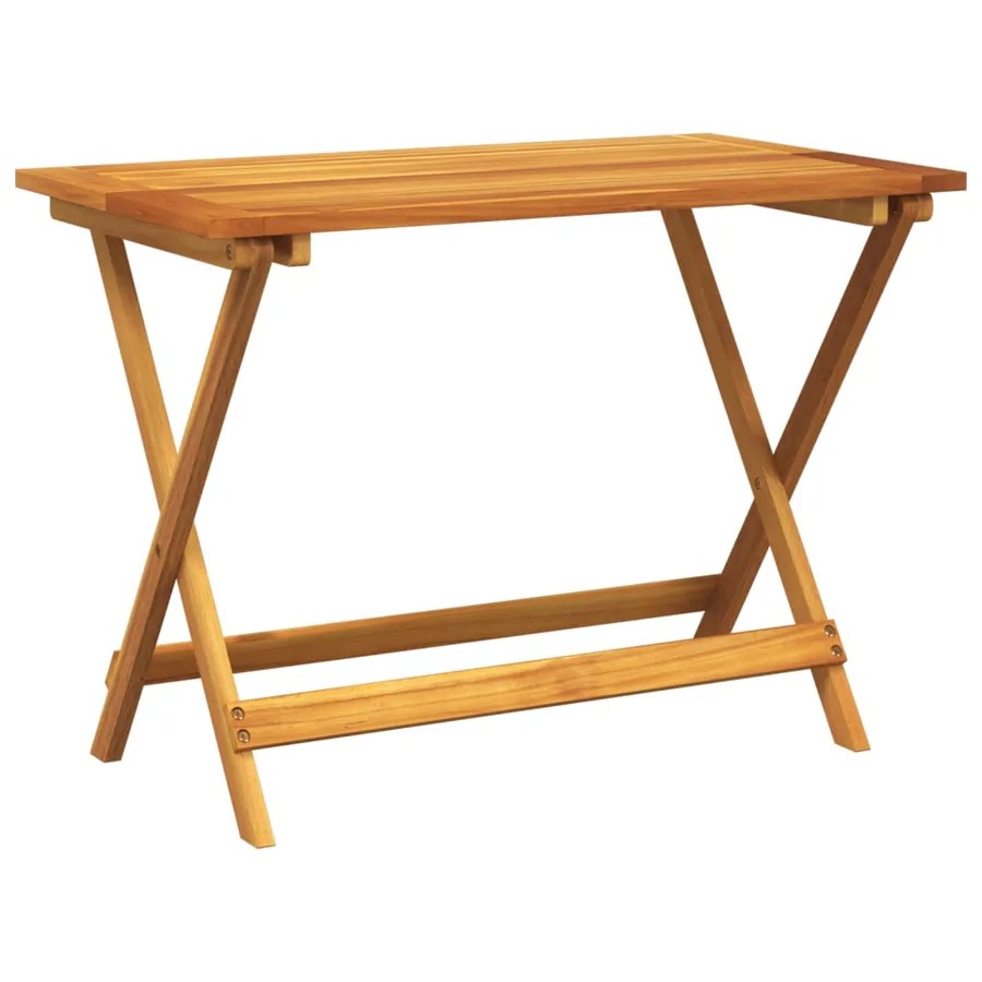 Table pliable de jardin 90x52,5x65 cm bois d'acacia solide - 2