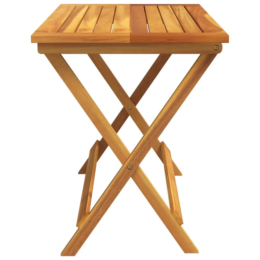 Table pliable de jardin 90x52,5x65 cm bois d'acacia solide - 5