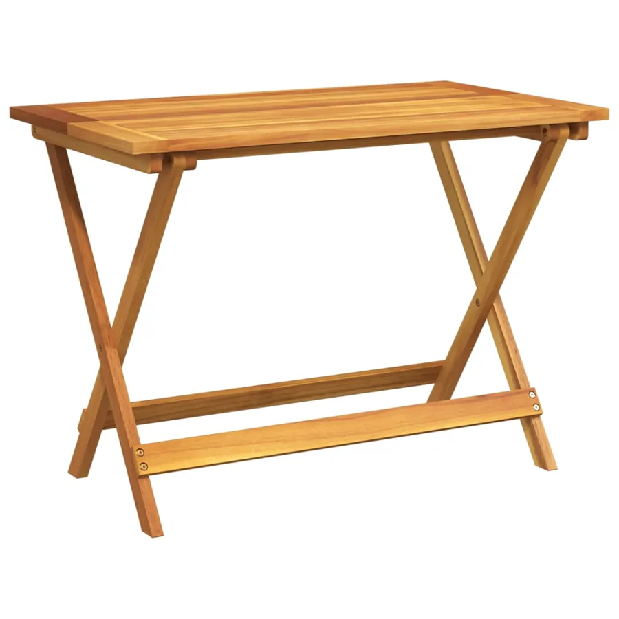 Table pliable de jardin 90x52,5x65 cm bois d'acacia solide - 6