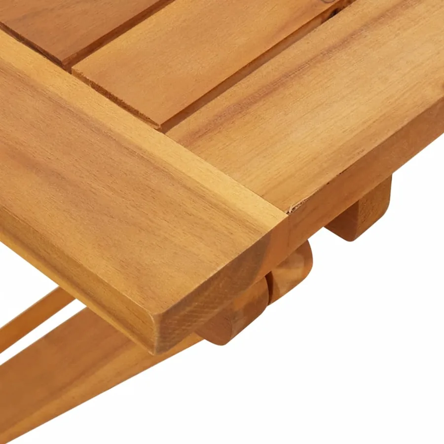 Table pliable de jardin 90x52,5x65 cm bois d'acacia solide - 9