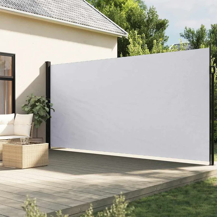 Auvent latéral rétractable blanc 220x500 cm
