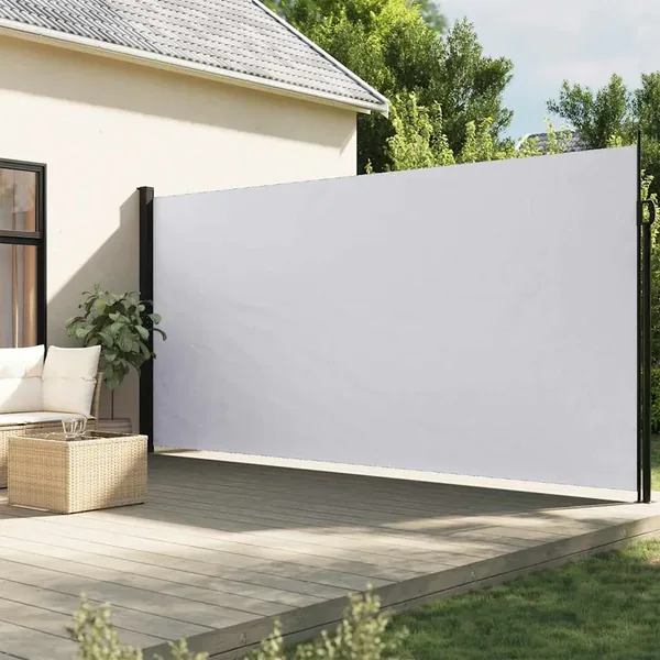 Auvent latéral rétractable blanc 220x500 cm