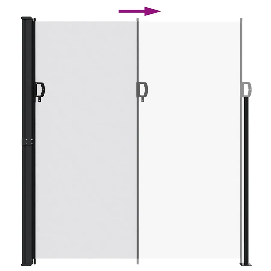 Auvent latéral rétractable blanc 220x500 cm - 5