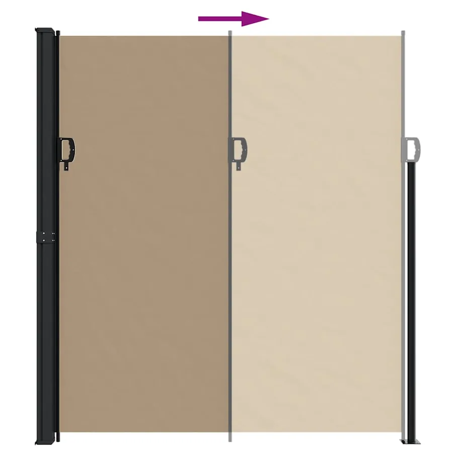 Auvent latéral rétractable taupe 220x300 cm - 5