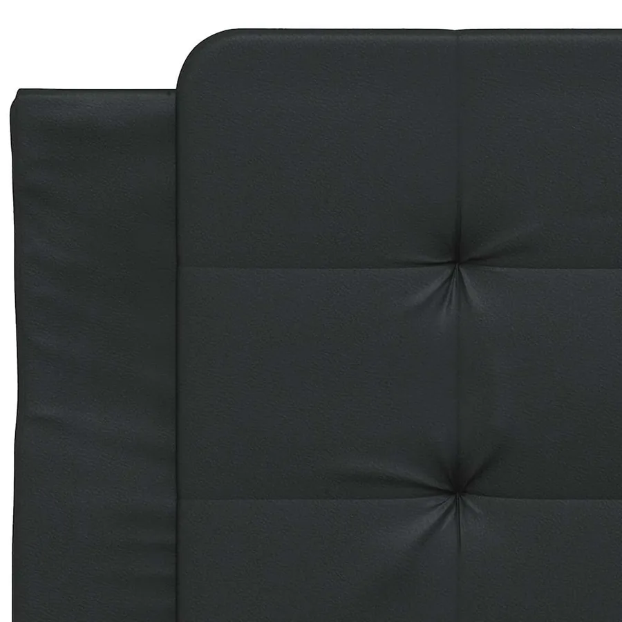 Cadre de lit sans matelas Zadar noir 100x200 cm similicuir - 10