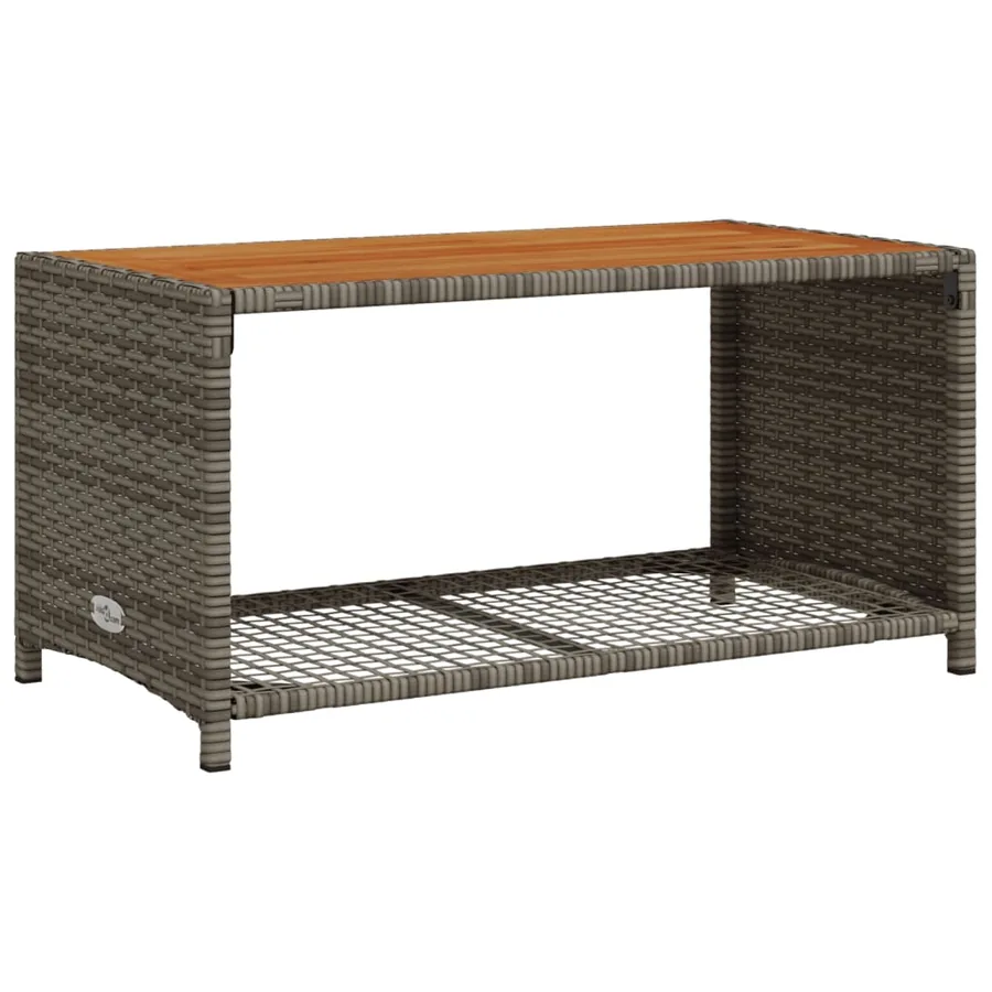 Salon de jardin 4 pcs avec coussins gris résine tressée - 8