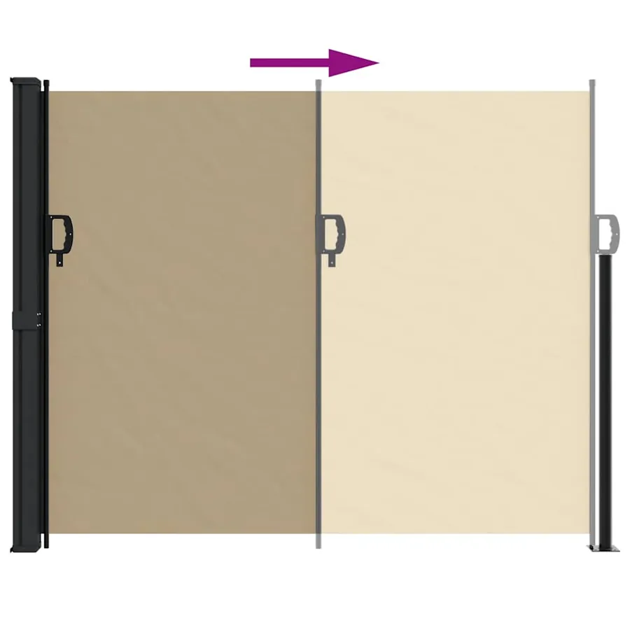 Auvent latéral rétractable beige 170x300 cm - 5