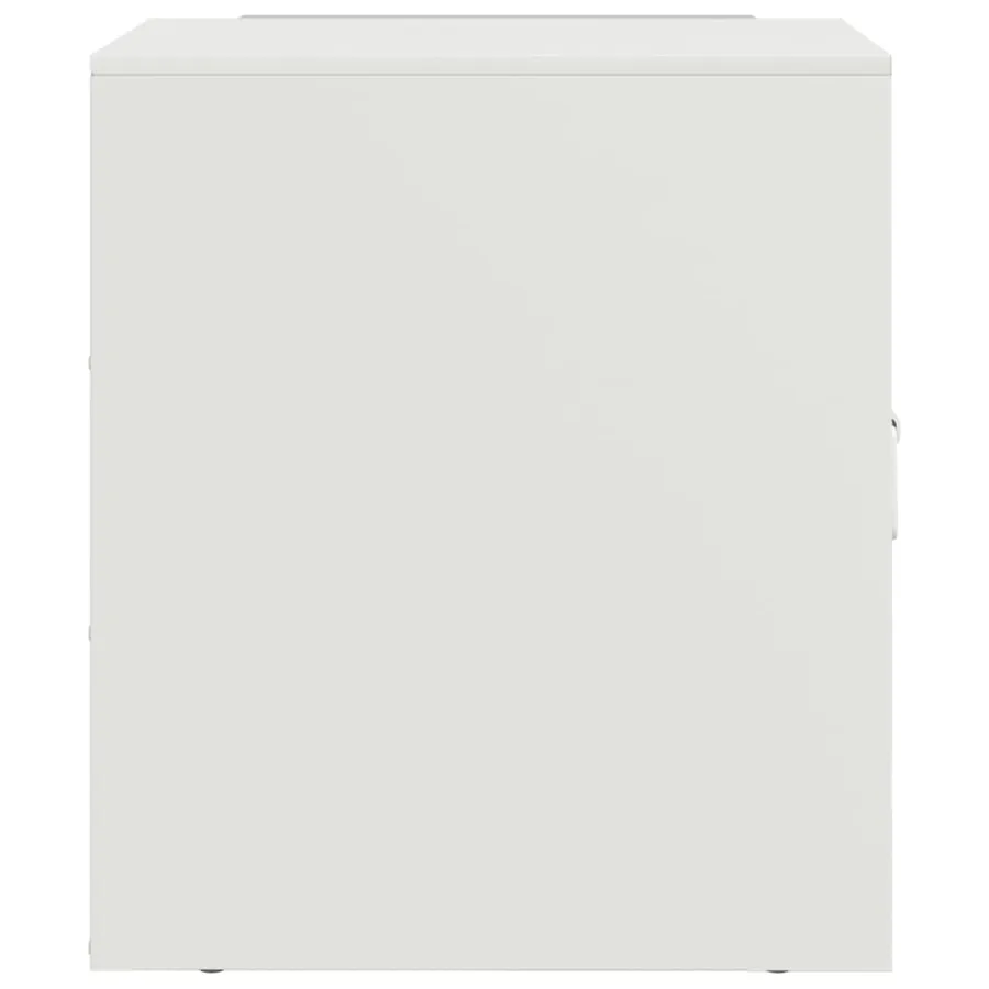 Tables de chevet 2 pcs blanc 34,5x39x44 cm acier - 8