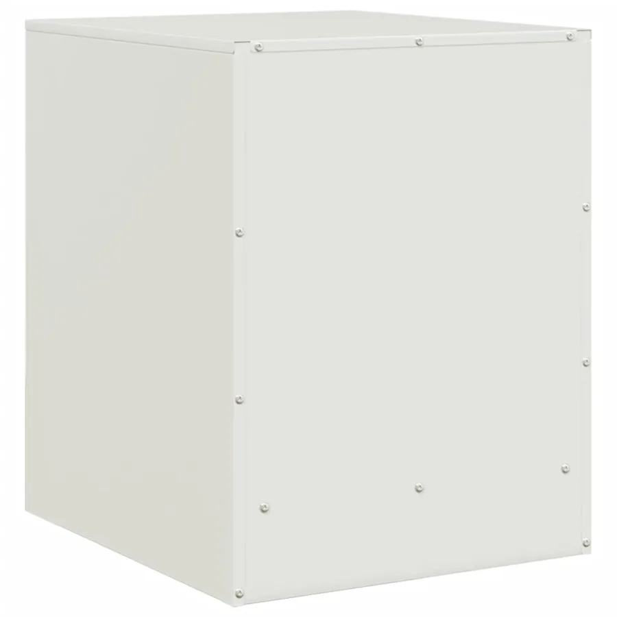 Tables de chevet 2 pcs blanc 34,5x39x44 cm acier - 9