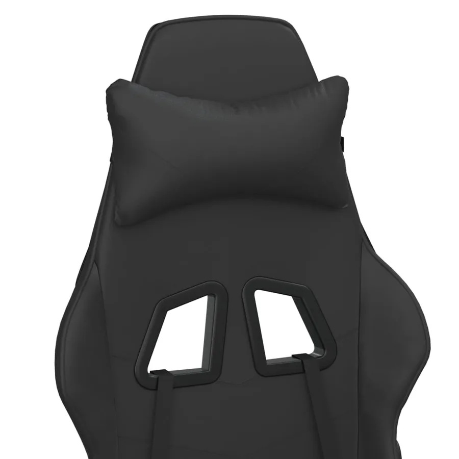 Chaise de jeu avec repose-pied Noir Similicuir - 10