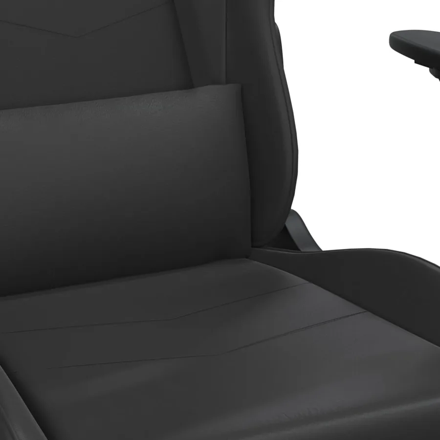 Chaise de jeu avec repose-pied Noir Similicuir - 9